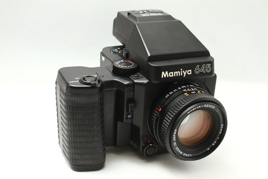 M645 SUPER + AEファインダー + SEKOR 80/2.8 + 120ロールフィルムホルダー  + パワーワインダー