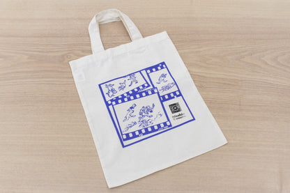 ミニトートバッグ A4サイズ 鳥獣戯画FILM青