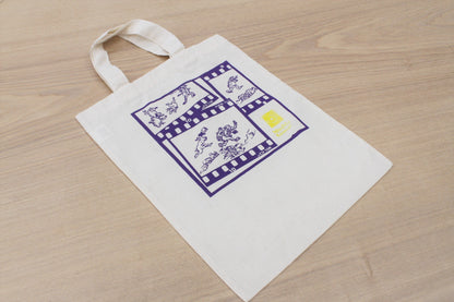 ミニトートバッグ A4サイズ 鳥獣戯画FILM紫