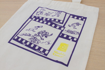 ミニトートバッグ A4サイズ 鳥獣戯画FILM紫